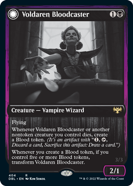 Voldaren Bloodcaster // Bloodbat Summoner [Innistrad: Double Feature] Magic: The Gathering