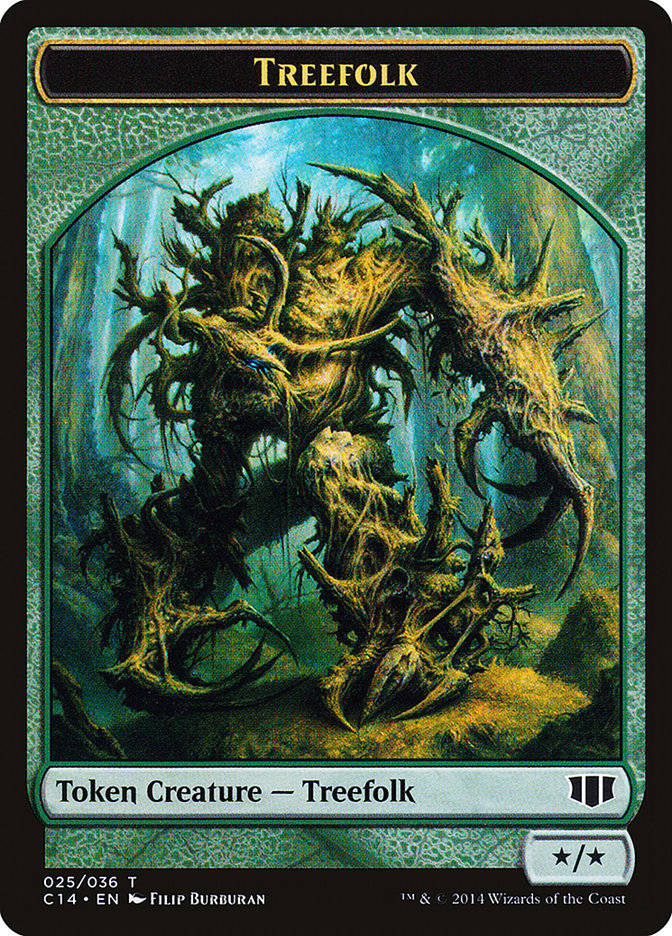 Treefolk // Wolf Double-Sided Token [Commander 2014 Tokens] Magic: The Gathering