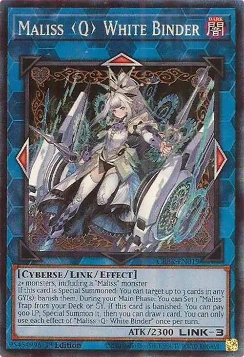Maliss Q White Binder (CR) [CRBR-EN019] Collector's Rare - Yugioh Cards For Your TCG Needs!