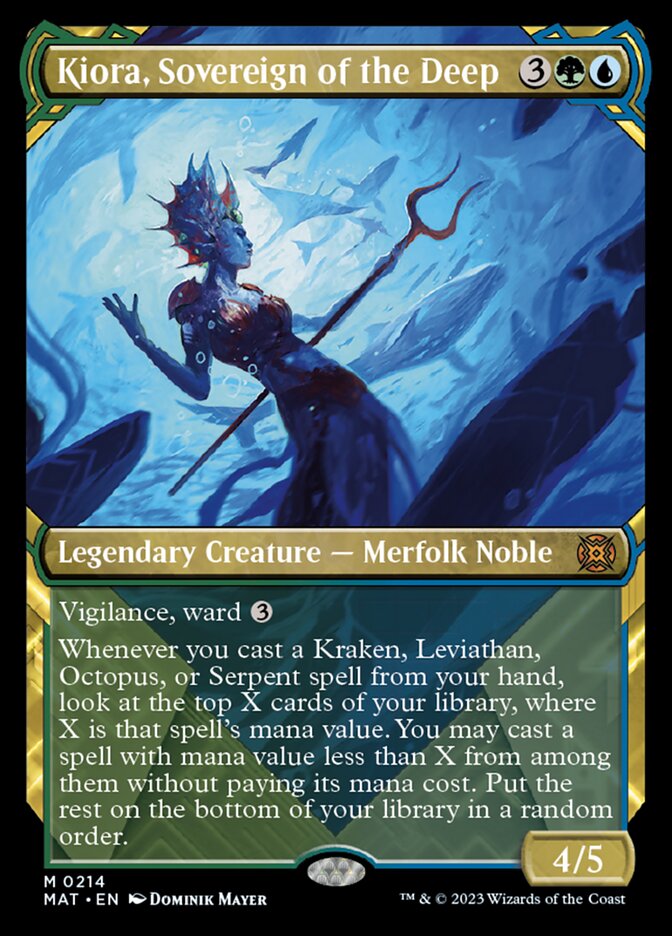 Kiora, Sovereign of the Deep (Showcase Halo Foil) [March of the Machine: The Aftermath] Magic: The Gathering