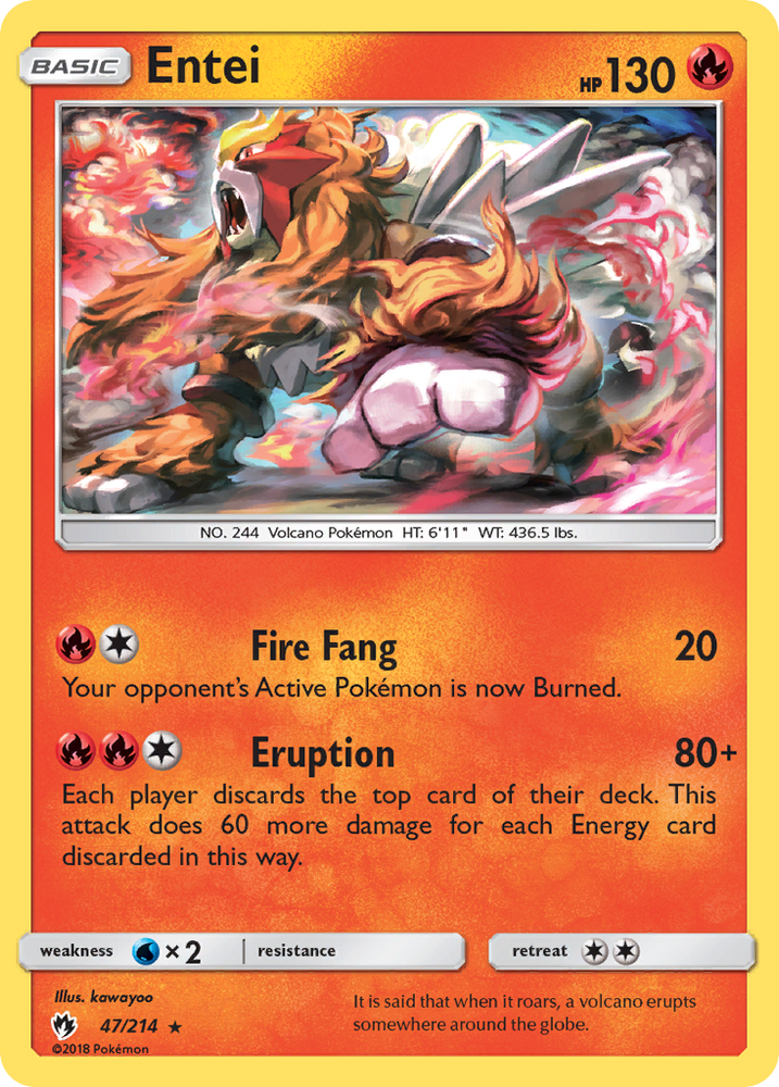 Entei (47/214) [Sun & Moon: Lost Thunder] Pokémon