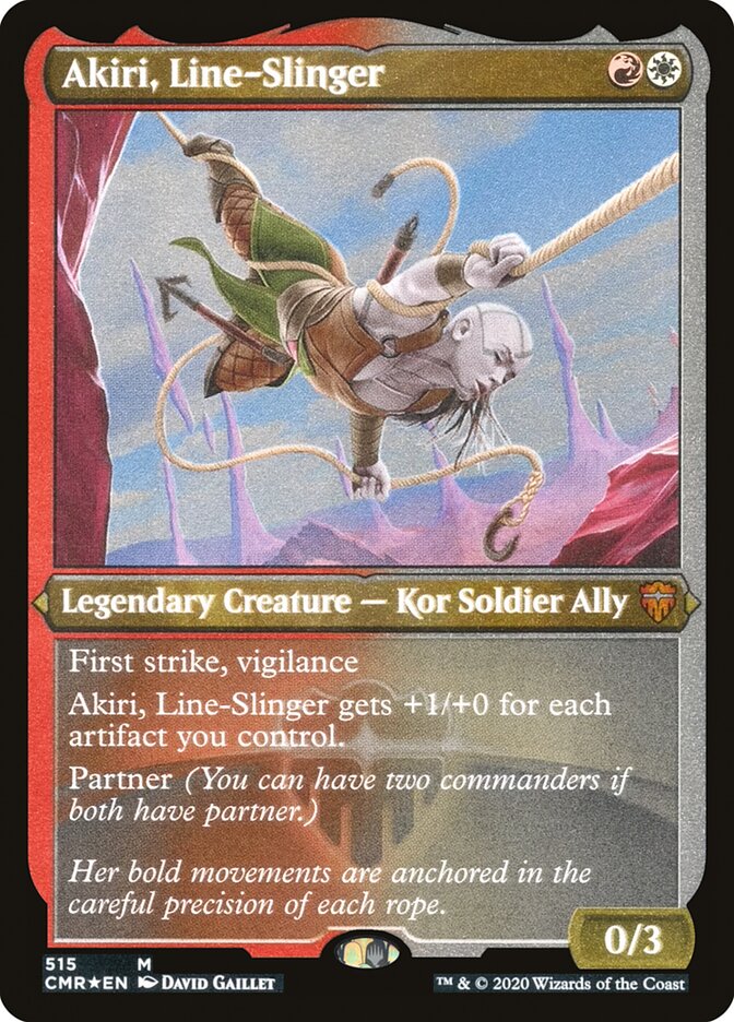 Akiri, Line-Slinger (Etched) [Commander Legends] Magic: The Gathering
