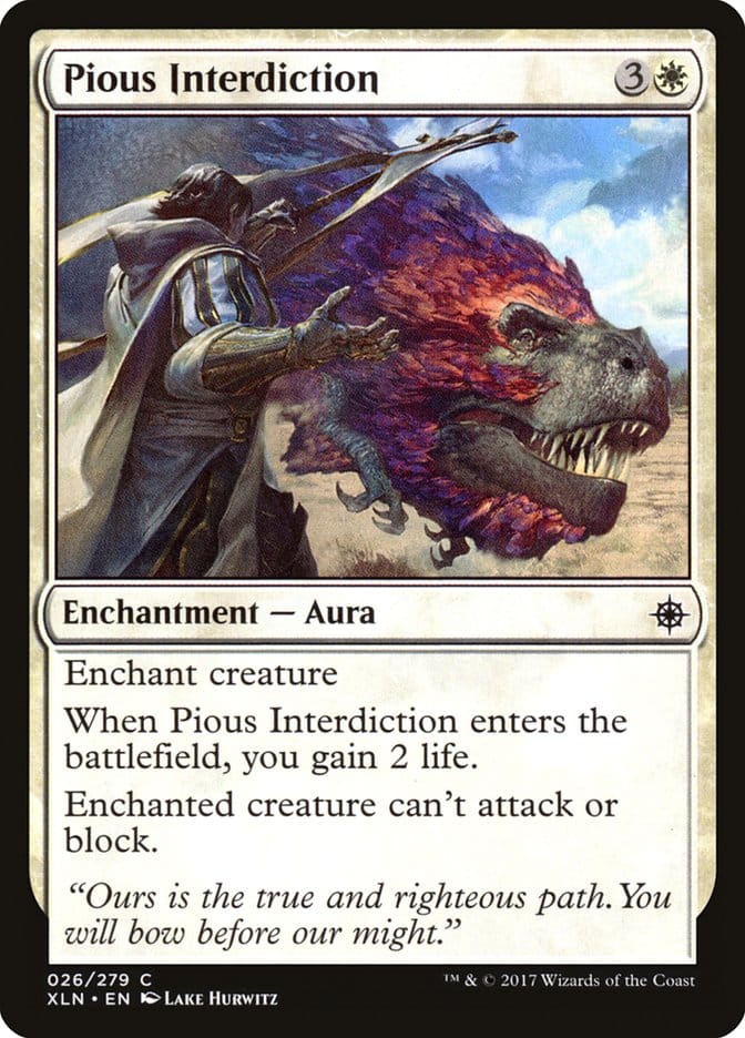 Pious Interdiction [Ixalan] Magic: The Gathering