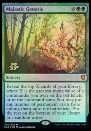 Majestic Genesis [Commander Legends: Battle for Baldur's Gate Prerelease Promos] Magic: The Gathering