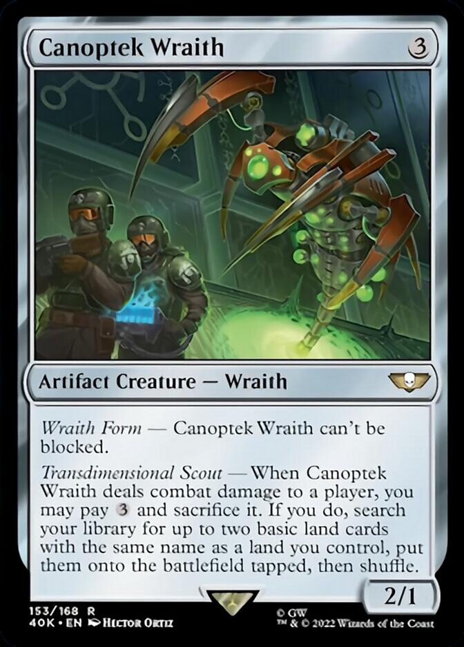 Canoptek Wraith (Surge Foil) [Warhammer 40,000] Magic: The Gathering