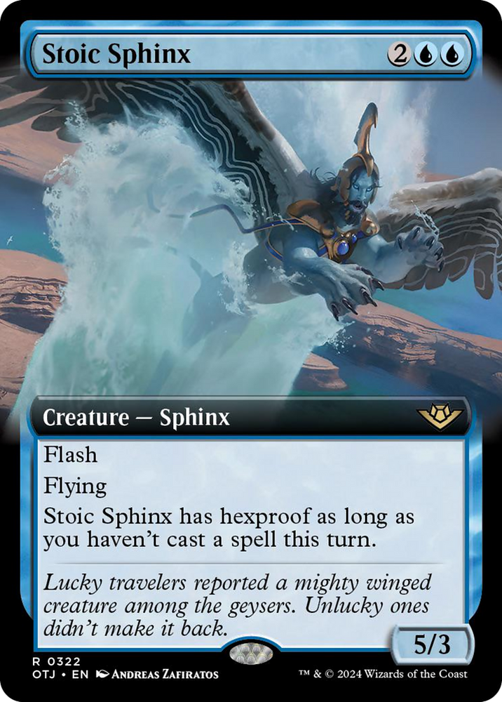Stoic Sphinx (Extended Art) [Outlaws of Thunder Junction] Magic: The Gathering