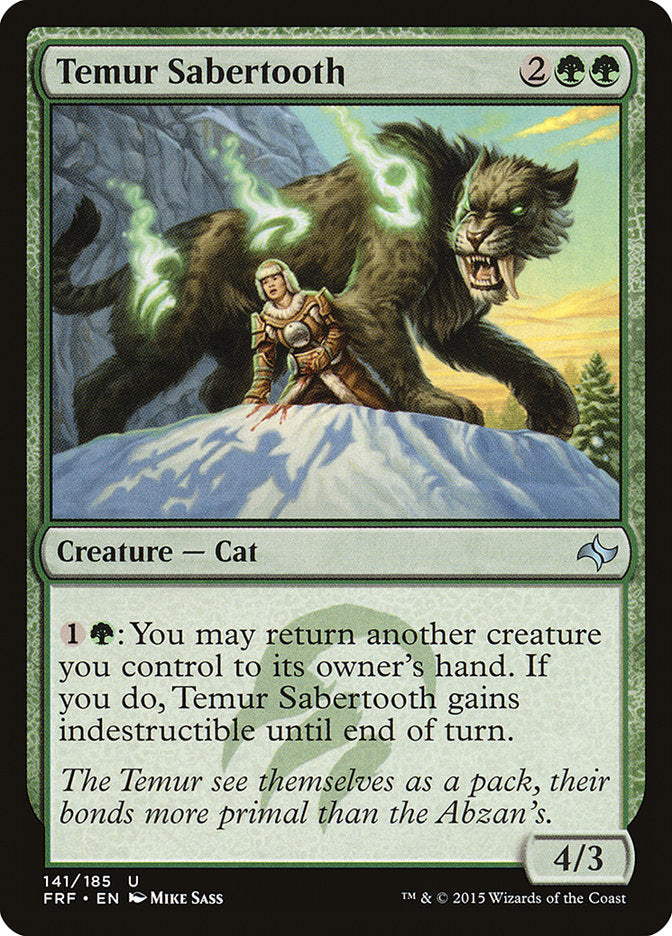Temur Sabertooth [Fate Reforged] Magic: The Gathering