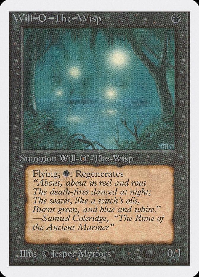 Will-o'-the-Wisp [Unlimited Edition] Magic: The Gathering
