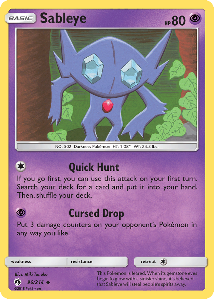Sableye (96/214) [Sun & Moon: Lost Thunder] Pokémon