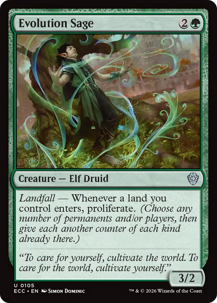 Evolution Sage [Lorwyn Eclipsed Commander] Magic: The Gathering