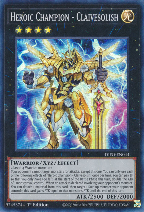 Heroic Champion - Claivesolish [DIFO-EN044] Super Rare - Yugioh Cards For Your TCG Needs!