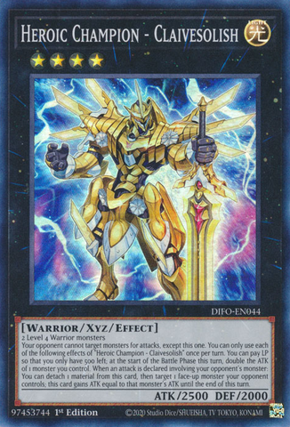 Heroic Champion - Claivesolish [DIFO-EN044] Super Rare - Yugioh Cards For Your TCG Needs!