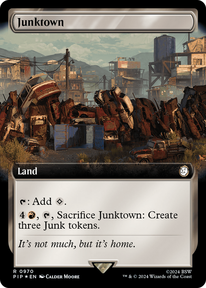 Junktown (Extended Art) (Surge Foil) [Fallout] Magic: The Gathering