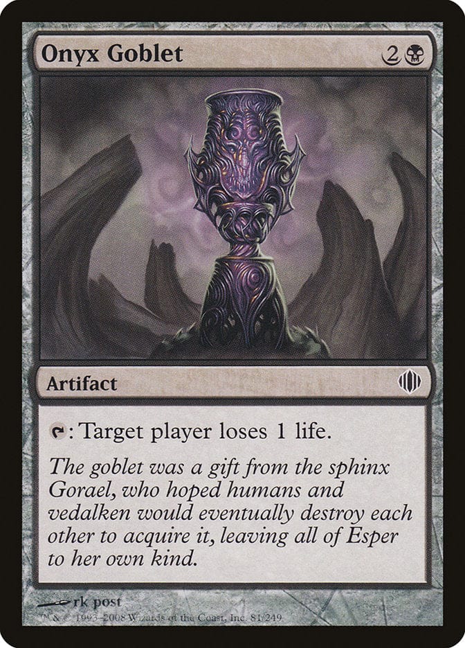 Onyx Goblet [Shards of Alara] Magic: The Gathering