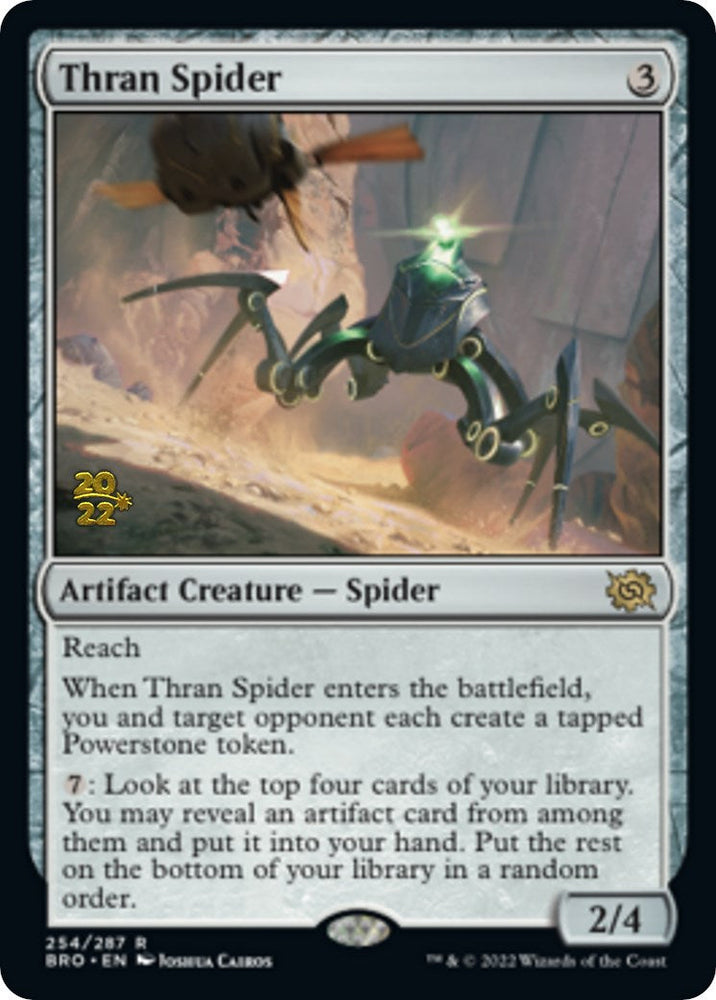 Thran Spider [The Brothers' War Prerelease Promos] Magic: The Gathering