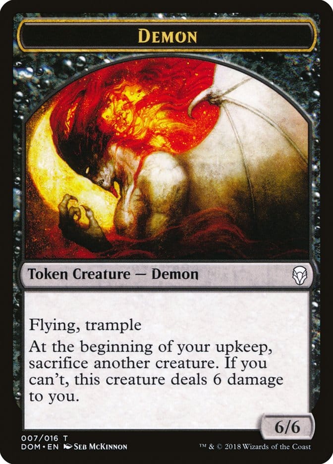 Demon Token [Dominaria Tokens] Magic: The Gathering
