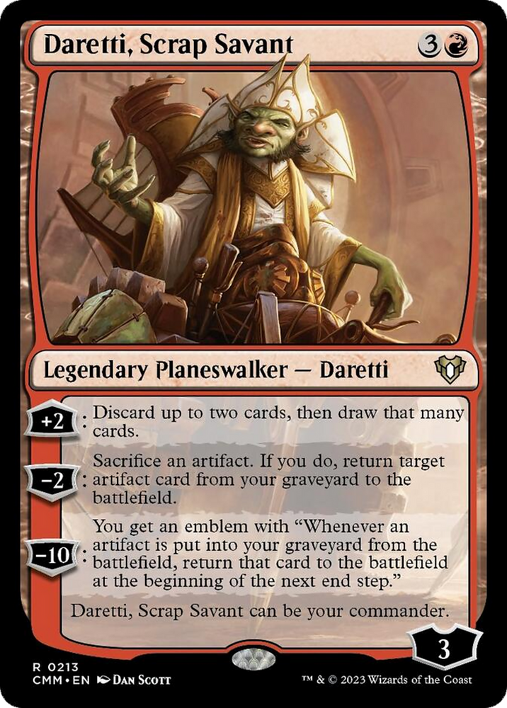 Daretti, Scrap Savant [Commander Masters] Magic: The Gathering