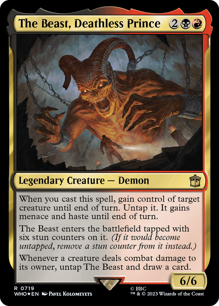 The Beast, Deathless Prince (Surge Foil) [Doctor Who] Magic: The Gathering