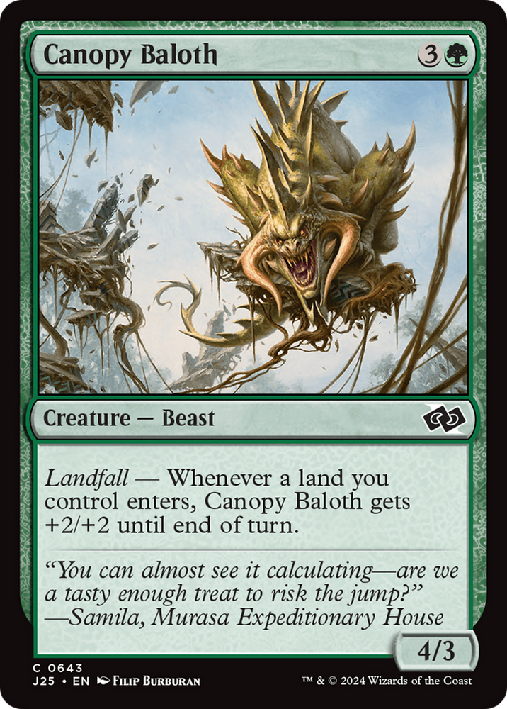 Canopy Baloth [Foundations Jumpstart] Magic: The Gathering