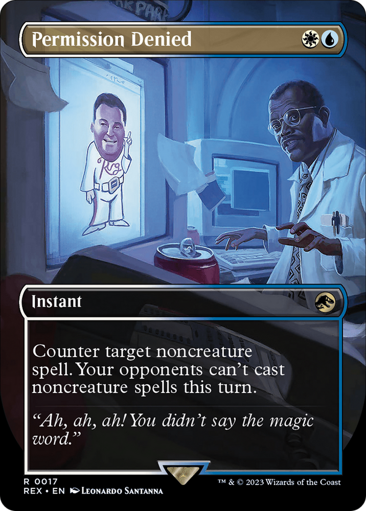 Permission Denied (Borderless) [Jurassic World Collection] Magic: The Gathering
