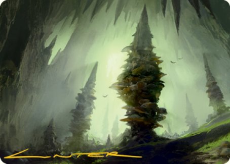 Forest (280) Art Card (Gold-Stamped Signature) [Dungeons & Dragons: Adventures in the Forgotten Realms Art Series] Magic: The Gathering