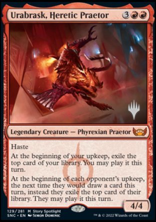 Urabrask, Heretic Praetor (Promo Pack) [Streets of New Capenna Promos] Magic: The Gathering