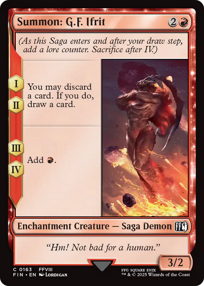 Summon: G.F. Ifrit [FINAL FANTASY] Magic: The Gathering