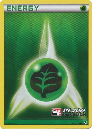 Grass Energy (105/114) (Play Pokemon Promo) [Black & White: Base Set] Pokémon