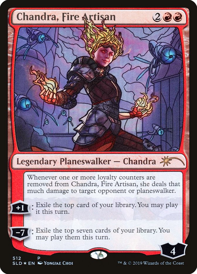 Chandra, Fire Artisan (Stained Glass) [Secret Lair Drop Promos] Magic: The Gathering