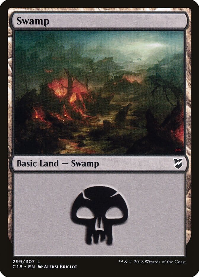 Swamp (299) [Commander 2018] Magic: The Gathering