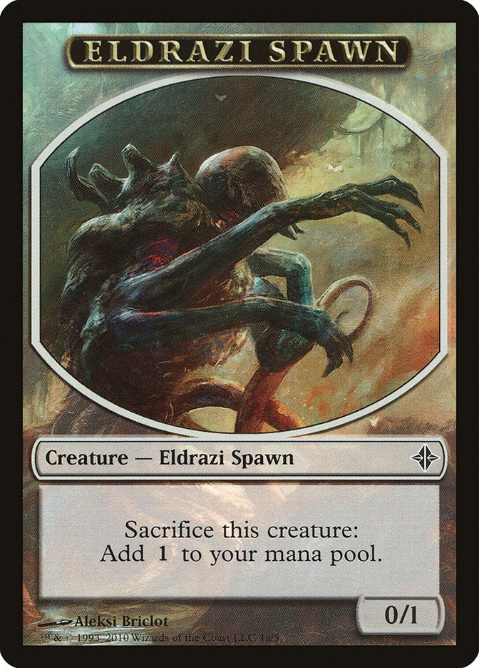 Eldrazi Spawn Token (1a/5) [Rise of the Eldrazi Tokens] Magic: The Gathering