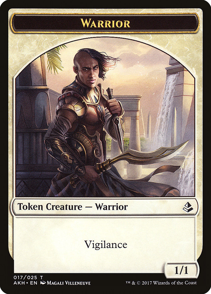 Snake // Warrior Double-Sided Token [Hour of Devastation Tokens] Magic: The Gathering