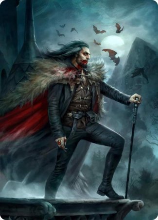 Dracula, Blood Immortal Art Card [Innistrad: Crimson Vow Art Series] Magic: The Gathering