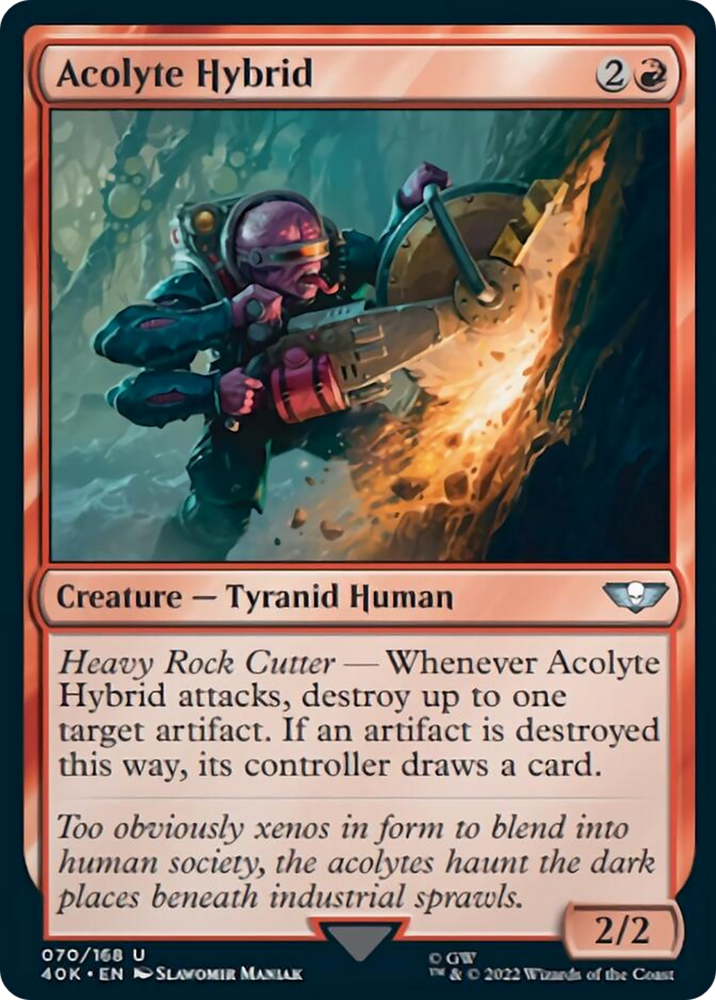 Acolyte Hybrid (Surge Foil) [Warhammer 40,000] Magic: The Gathering