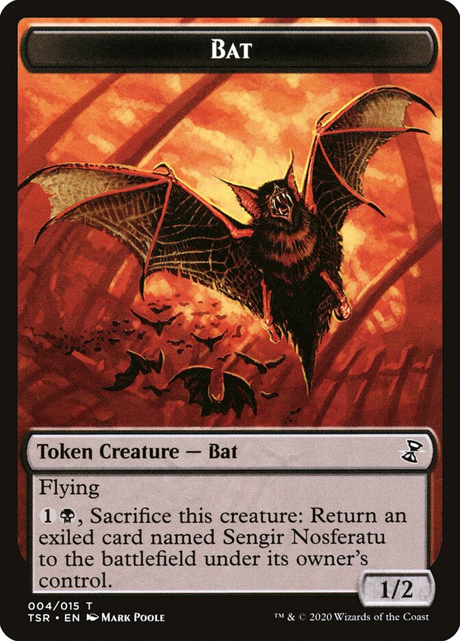 Bat Token [Time Spiral Remastered Tokens] Magic: The Gathering