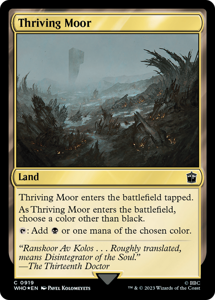 Thriving Moor (Surge Foil) [Doctor Who] Magic: The Gathering