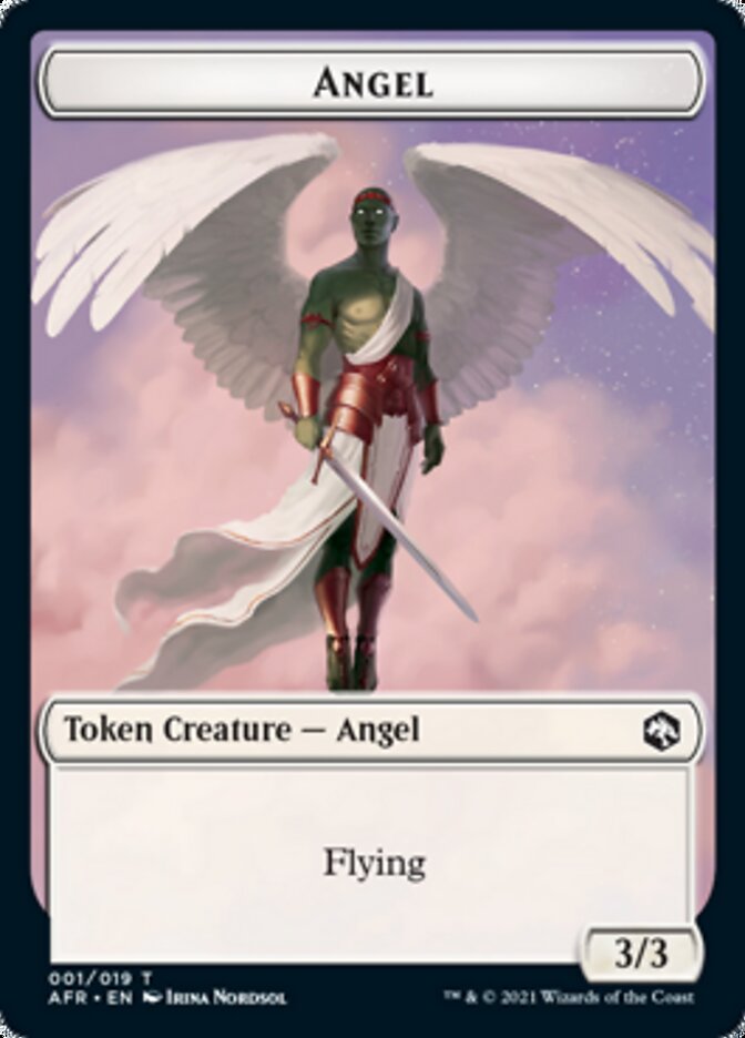 Treasure // Angel Double-Sided Token [Dungeons & Dragons: Adventures in the Forgotten Realms Tokens] Magic: The Gathering