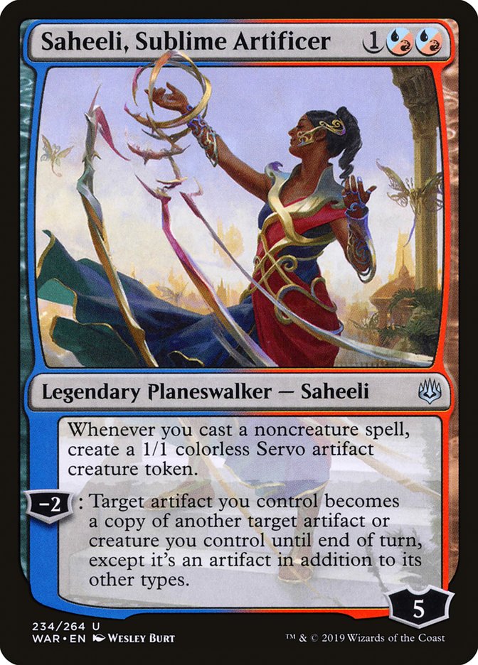 Saheeli, Sublime Artificer [War of the Spark] Magic: The Gathering