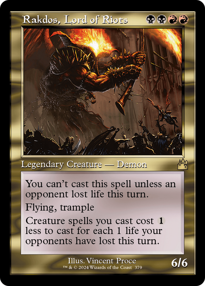 Rakdos, Lord of Riots (Retro Frame) [Ravnica Remastered] Magic: The Gathering