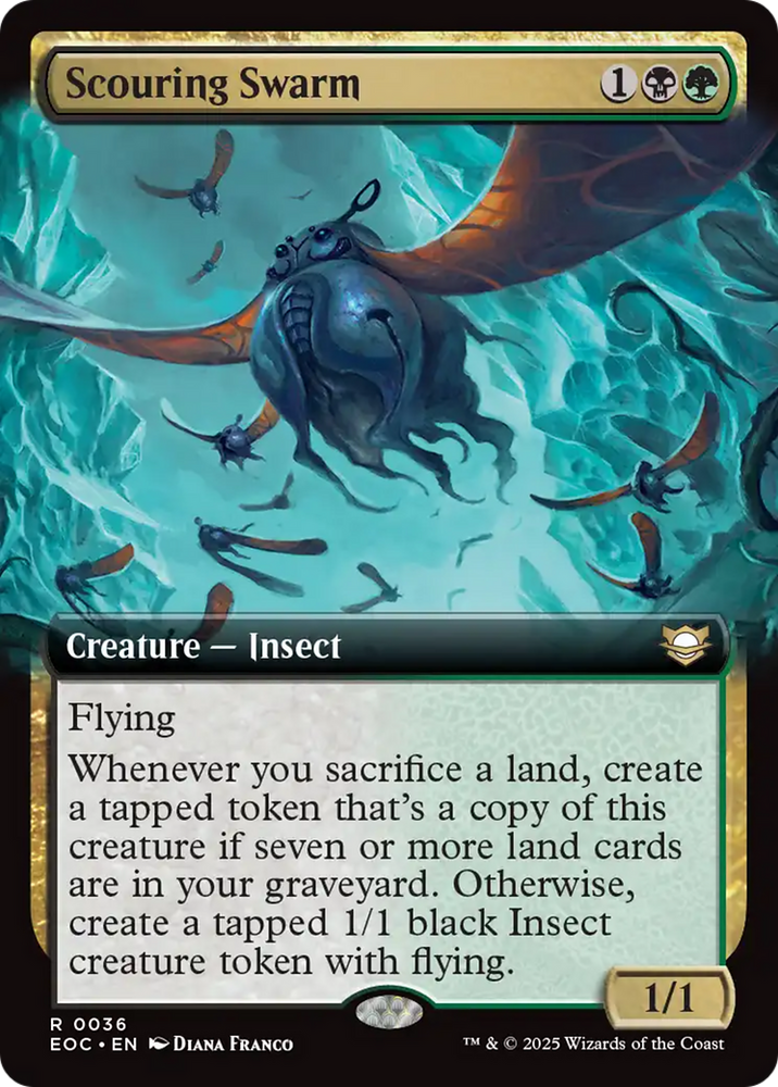 Scouring Swarm (Extended Art) [Edge of Eternities Commander] Magic: The Gathering