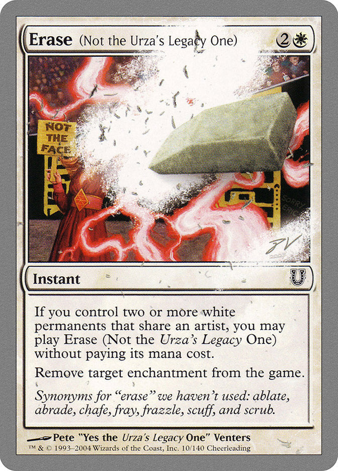 Erase (Not the Urza's Legacy One) [Unhinged] Magic: The Gathering