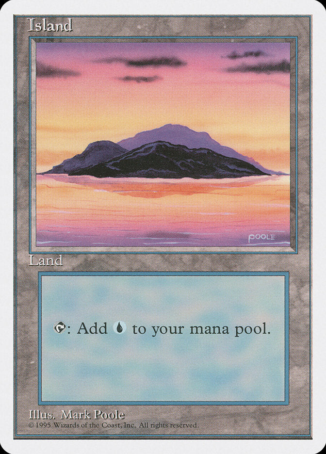Island (Sunset / Signature on Right) [Fourth Edition] Magic: The Gathering
