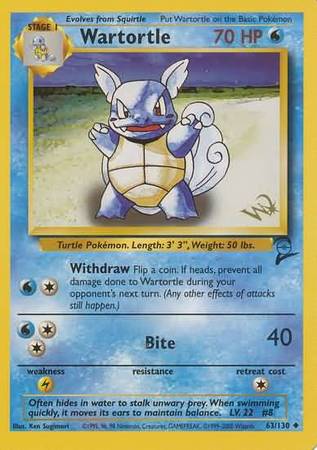 Wartortle (63/130) (W Stamped Promo) [Base Set 2] Pokémon