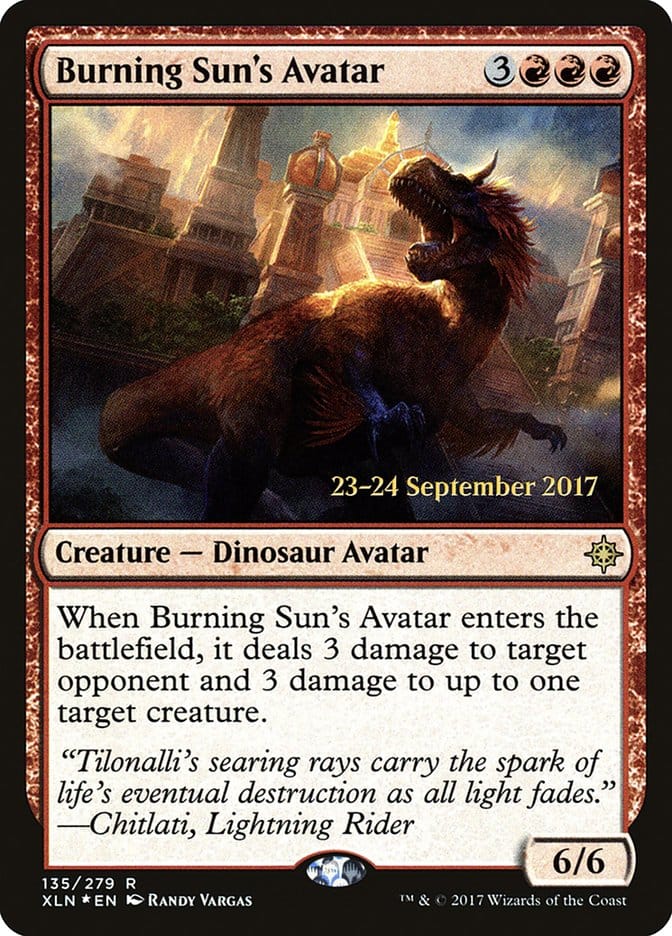 Burning Sun's Avatar [Ixalan Prerelease Promos] Magic: The Gathering