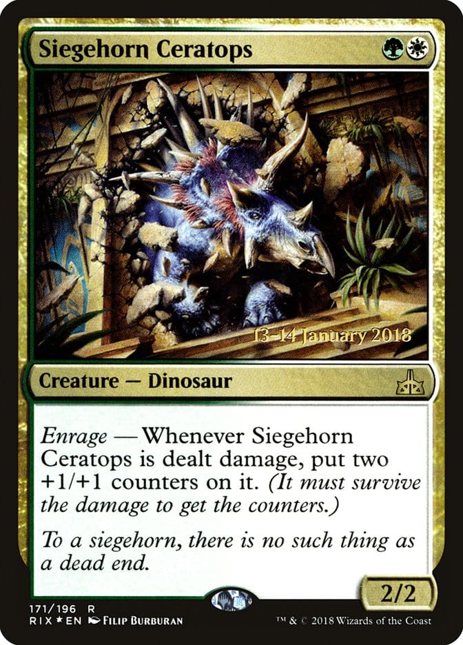 Siegehorn Ceratops [Rivals of Ixalan Prerelease Promos] Magic: The Gathering