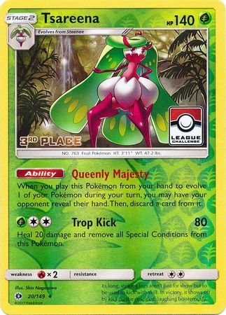 Tsareena (20/149) (League 3rd Place) [Sun & Moon: Base Set] Pokémon