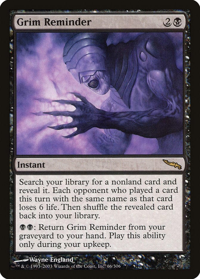 Grim Reminder [Mirrodin] Magic: The Gathering