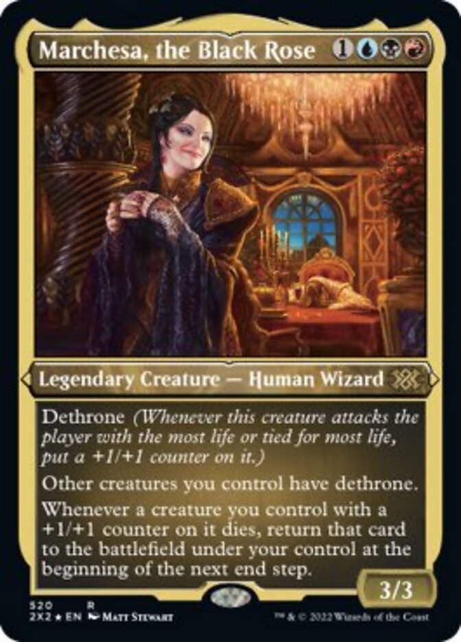 Marchesa, the Black Rose (Foil Etched) [Double Masters 2022] Magic: The Gathering