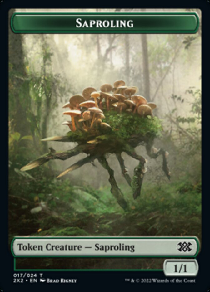 Saproling // Angel Double-Sided Token [Double Masters 2022 Tokens] Magic: The Gathering