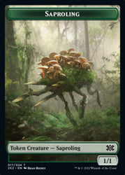 Saproling // Spirit (008) Double-Sided Token [Double Masters 2022 Tokens] Magic: The Gathering
